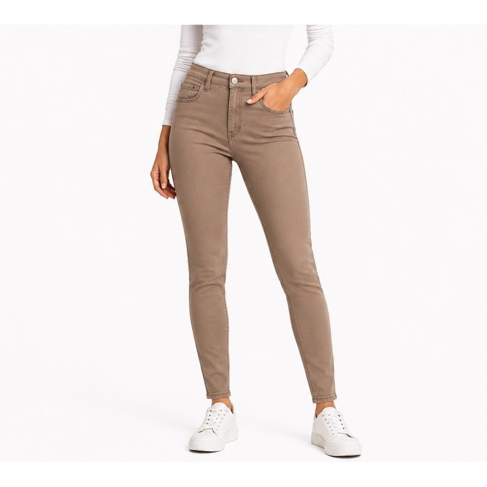 Aeropostale Womens 12 High Waisted Jegging Skinny Jeans Taupe Beige Brown 32x28